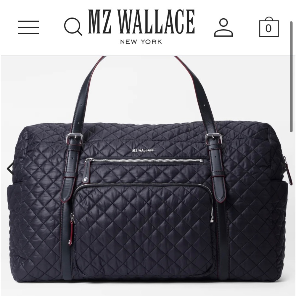 MZ WALLACE CROSBY WEEKENDER DUFFLE BAG BLACK MSRP $425